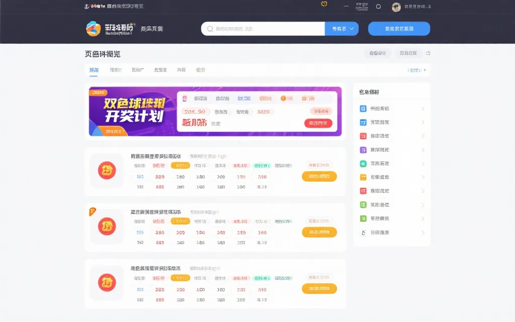 双色球开奖计划页面展示效果